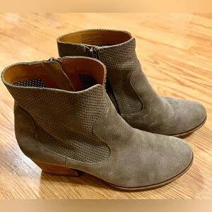 Kork-Ease Taupe Ankle Booties